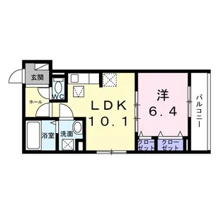 ローデア氷室【1階】の間取り