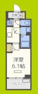 プレサンス北堀江【13階】の間取り