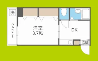 メロディーハイム美章園【4階】の間取り