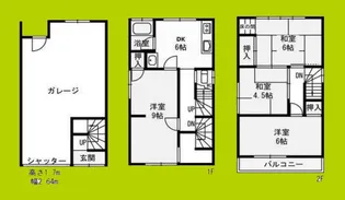 大阪府大阪市平野区瓜破6丁目【一戸建】の間取り
