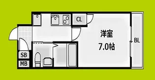 1Kの間取り画像