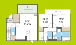 トリシアコートあべのTS【1階】の間取り