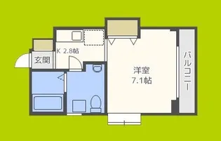 ブルービー玉造【5階】の間取り