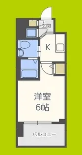 エスリード新北野【2階】の間取り