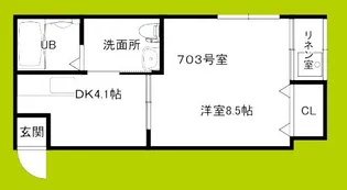 長堀三栄プラザ【7階】の間取り