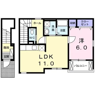 ヴィラノール加島2【2階】の間取り