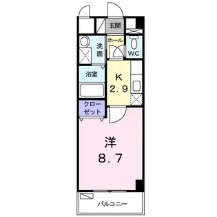 1Kの間取り画像