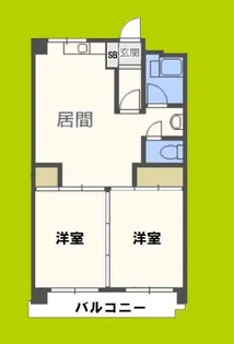 2DKの間取り画像