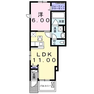パール・トゥ・シャイン恵梨【1階】の間取り
