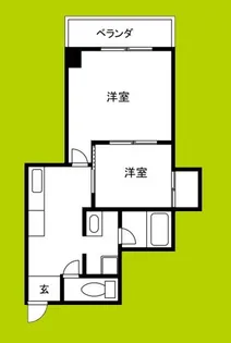 2DKの間取り画像