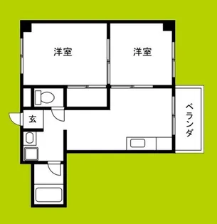 2DKの間取り画像