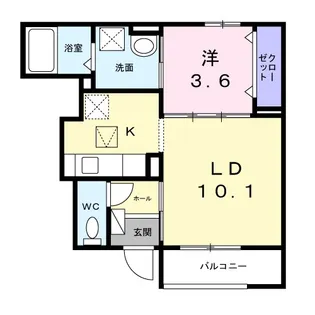 コート向田EAST【1階】の間取り