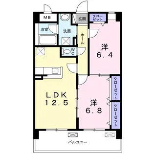 エフ レジデンス【4階】の間取り