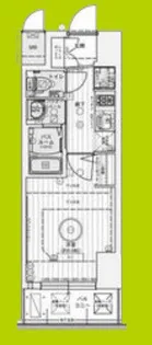 エステムコート難波サウスプレイスVIIリアン【7階】の間取り