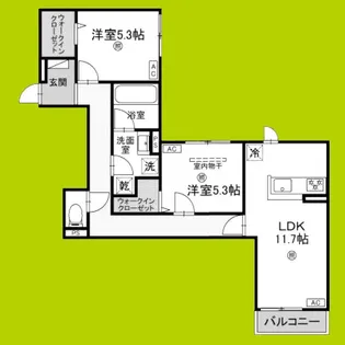 D?ROOM枚方市上之町PJ【2階】の間取り