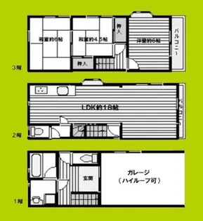 大阪府大阪市鶴見区安田3丁目【一戸建】の間取り