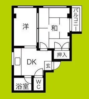 メビウス京橋南レジデンス【4階】の間取り