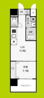 セオリー大阪ハーバーDOOR【1階】の間取り