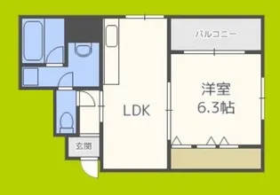 プラム九条【3階】の間取り