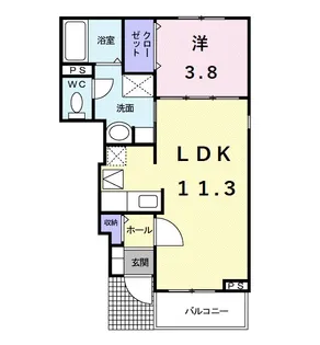 メゾン・ファミーユII【1階】の間取り
