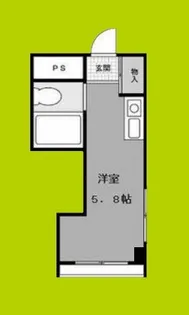 グリシーヌ弁天町【5階】の間取り