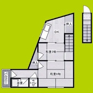 松清荘【2階】の間取り