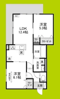 上甲子園廣和レジデンス【1階】の間取り