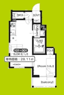 ジャカルタ519【3階】の間取り