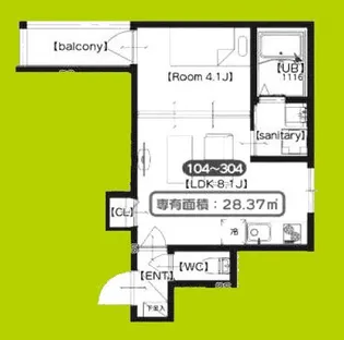 ジャカルタ519【3階】の間取り