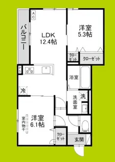 上甲子園廣和レジデンス【3階】の間取り