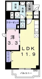 アール メゾン 道頓堀【3階】の間取り