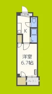 ベルフレージュ北堀江【4階】の間取り