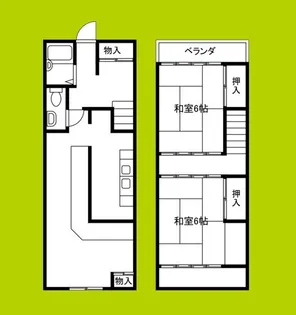 大阪府大阪市住吉区帝塚山中5丁目【一戸建】の間取り