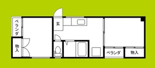 エトワール住之江【1階】の間取り
