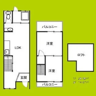 大阪府大阪市住吉区大領5丁目【一戸建】の間取り