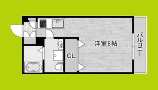 フェリオ南津守【4階】の間取り