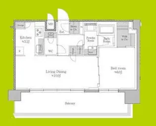 ジオエント梅田北リバーフロント【14階】の間取り