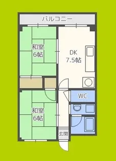 佐伯マンション【2階】の間取り