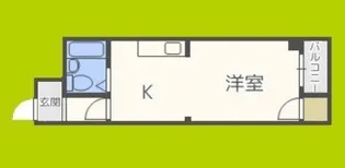 メゾンド針中野【4階】の間取り