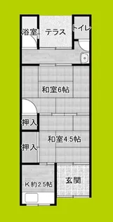 大阪府大阪市東住吉区公園南矢田3丁目【一戸建】の間取り