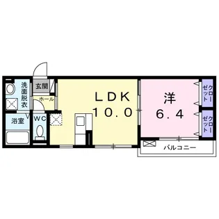 ウエストパイン【2階】の間取り
