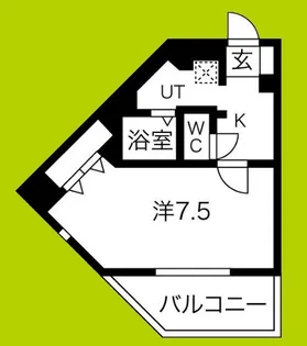 SWISS難波西【11階】の間取り