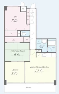 プラージュキシダ【2階】の間取り
