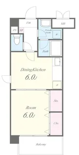 フロンティア中川【2階】の間取り