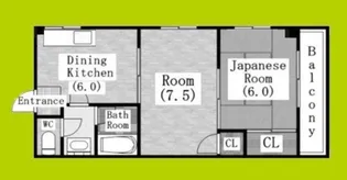 マンションパインウエル【4階】の間取り