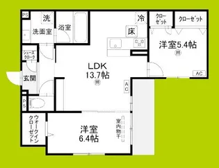 グラン アルベロ【2階】の間取り