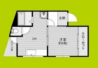 平和相互ビル北堀江【4階】の間取り