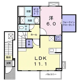 メゾン ソレイユ【2階】の間取り