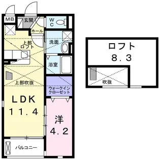 フレイム ガーデン【2階】の間取り