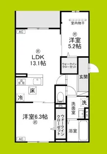 シーグレース浜甲子園【1階】の間取り
